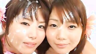 Mayura Hoshitsuki & Chihiro Hasegawa love bukkake facials