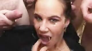 Bukkake Babe Could Use A Tissue