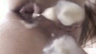 Anal Creampie Drip Onto Camera Lens