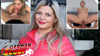 German Scout - Long Labia PAWG Teen Bella Scarus Pickup for Casting Fuck