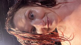 Redheads are wild in bed, right? Nude Rachel Wriggler bent over the bath rinsing her freshly dyed hair