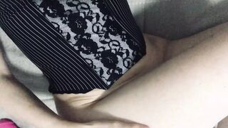 18 year old schoolgirl fucks herself with a dildo