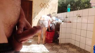 I Caught My Stepdaughter Doing Laundry in Shorts, I Got Horny and I Liked Her Super Hot Pussy
