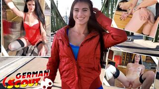 German Scout - Skinny Tall Teen Lana Lenani with Long Legs and Hair at Casting Fuck