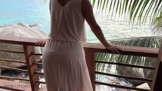 honeymoon baby having balcony sex - projectsexdiary