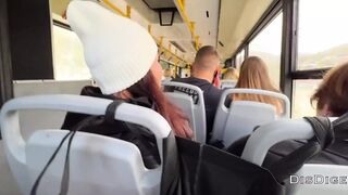 A Stranger Girl Jerked off and Sucked My Dick a Bus Full of People