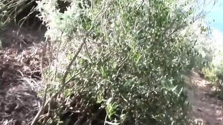 Amateur couple fucking on the rocks of the Italian coast