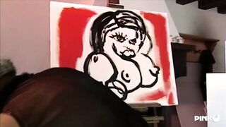 The blonde Fanny Bravo screams and enjoys two cocks