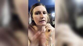 Making porn instead of going to therapy! My tits in your face as I eat for the first time in days due to being heartbroken