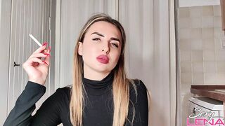 Smoking Goddess with Long Toenails