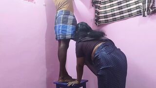 A beautiful Tamil aunty has a hot sex with a young man