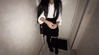 Step Sister Skips College and so That I Would Not Tell Anyone She Agreed to Give Me a Tight Pussy