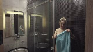 Friend's stepmom Sucks Me off After a Shower