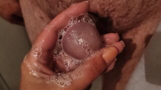 stepbrother in my shower. Gave him a little pleasure
