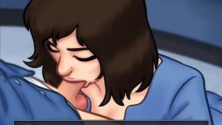 Summertime Saga V0.20 - Pt.223 - Asian Babe Gives Head at Her Workplace