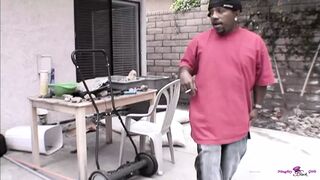 His Extremely Large and Massive Black Love Stick Penetrated Her Golden Gate so Fucking Hard
