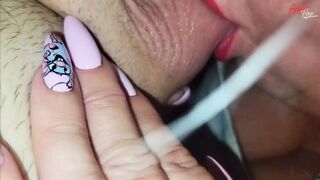 Stepmom sucked balls and jerked off her stepson