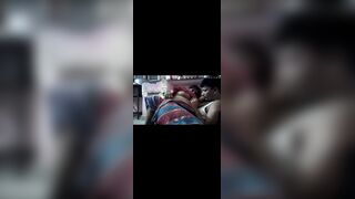 Indian hot wife boobs kissing ass and pressing