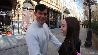 Petite Russian Does Not Want to Be a Tourist, She Wants to Try a Threesome!