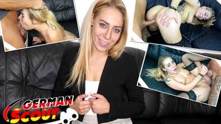 German Scout - Blonde Teen Alexa Swizz with Big Clit Pickup and Talk to Casting Fuck
