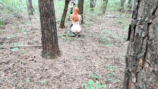 beautiful chick caught in the woods
