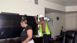 Construction worker whore fucking a client while on the job