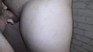 Cuckold hubby fucked his creampied wife hairy pussy and cumming inside less then a one minute! - Milky Mari