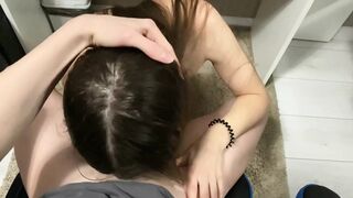 Sucking My Stepbrother's Dick Under the Table While He's Doing His Homework