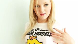 Cute little whore takes off all her clothes for you
