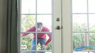 Blonde Girl Finds Out Her Neighbor Was Watching Her, Catches and Fucks Him