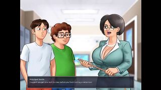 Summertime Saga: naughty principal with big tits ep. 2