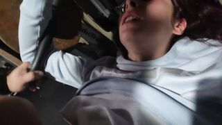 hard deep fuck on gym bench creampie