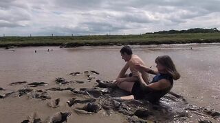 Mud Wrestling--Who Wins, Women or Man!