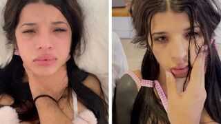 Slap Me and Fuck Me Hard Daddy! Submissive Latina Gets Multiple Slaps and a Deep Creampie!