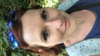 Peekapuss! Filming my pussy as I walk through the woods, before fondling my amazing tits