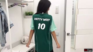 An Agent Offers a Cute Girl to Become a Football Player