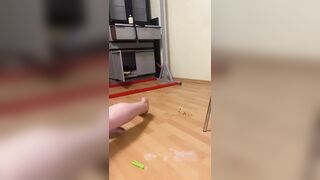 Clamps, Deepthroat, Licking Saliva From Flor to Cum