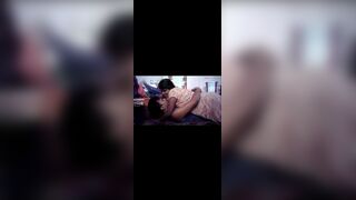 Indian house wife kissing on Housband
