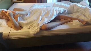 Sexy blonde amateur mature wife enjoys morning awaking game