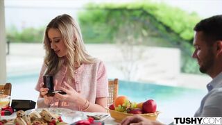 TUSHY Anal-Curious Hottie Haley And Hubby Play With Toys