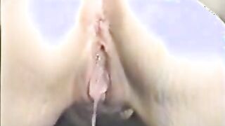 huge pussy creampie pushed out while queefing