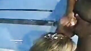 Jizzing On Her Blonde Head