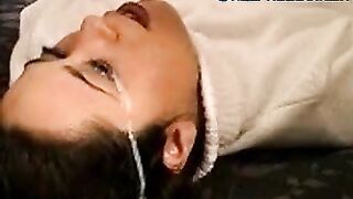 Cum Shot Directly Into Her Eye