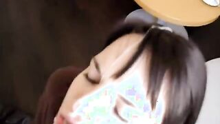 Brunette Emo Takes Huge POV Facial