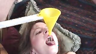 Cum Shot Into Funnel Into Her Mouth