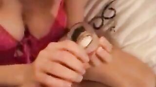 Heather Deepthroats Cock & Swallows Cum From Shot Glass