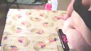 HUGE Fatty Tries To Weigh Her Blob Stomach