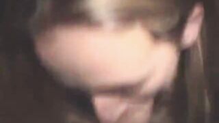 Skinny Brunette Eats Cock For Cash