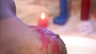 Candle Wax Drip On Her Big Tits