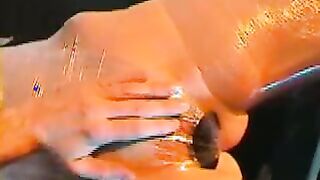 wrapped in plastic and dildo fucked